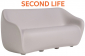 Диван пластиковый двухместный SLIDE Reborn Second Life полиэтилен туманный белый Фото 1