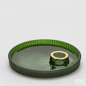 Подсвечник EDG Candle Holder стекло зеленый Фото 2