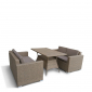 Комплект плетеной мебели Afina T198B/S52B-W56 Light  Brown  искусственный ротанг, сталь светло-коричневый Фото 2