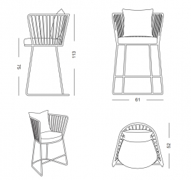 Кресло барное с подушками-thumbs-Фото3