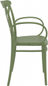 Кресло пластиковое Siesta Contract Cross XL стеклопластик оливковый Фото 5