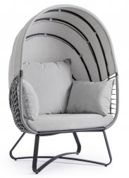 Лаунж-кресло с подушками и навесом-thumbs-Фото1