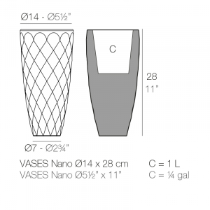 Кашпо пластиковое Vondom Vases Basic полиэтилен Фото 2