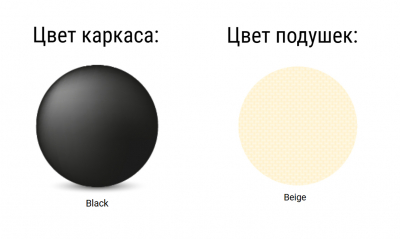 Кресло пластиковое с подушками Siesta Contract Portofino Lounge стеклопластик, полипропилен, полиэстер черный, бежевый Фото 3
