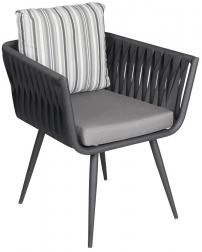 Кресло металлическое плетеное с подушкой-thumbs-Фото4