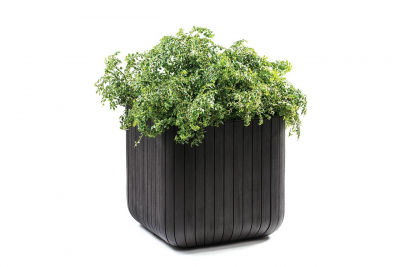 Кашпо пластиковое Keter Cube Planter L полипропилен коричневый Фото 1