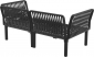Диван пластиковый двухместный с подушками Siesta Contract Portofino Lounge стеклопластик, полипропилен, полиэстер черный, темно-серый Фото 12
