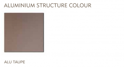 Столик металлический кофейный Grattoni Bahamas тик, алюминий натуральный, тортора Фото 3