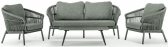 Комплект мягкой мебели Grattoni Tropea алюминий, роуп, олефин зеленый Фото 1