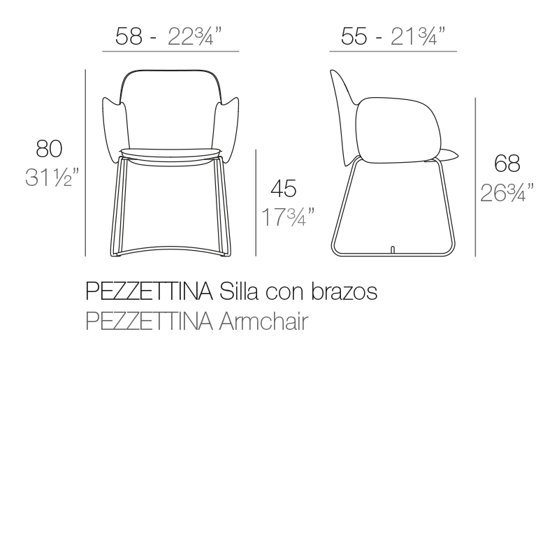 Кресло пластиковое Pezzettina Basic