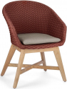 Кресло плетеное с подушкой BIZZ Coachella тик, роуп, олефин натуральный, алый Фото 11