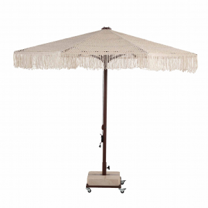 Зонт профессиональный Ø2.5 м THEUMBRELA SEMSIYE EVI Avocado Boho алюминий, полиэфирный шнур бежевый Фото 8