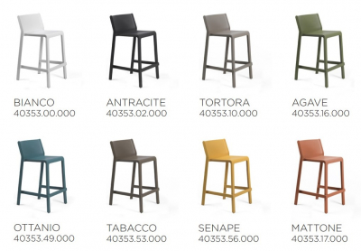 Стул пластиковый полубарный Nardi Trill Stool Mini стеклопластик табак Фото 3