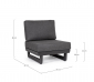 Модуль мягкий с подушкой Garden Relax Infinity алюминий, олефин антрацит Фото 2