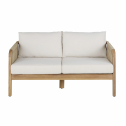 Диван деревянный двухместный Tagliamento Ravona KD акация, роуп, олефин натуральный, бежевый Фото 3