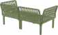 Диван пластиковый двухместный с подушками Siesta Contract Portofino Lounge стеклопластик, полипропилен, полиэстер зеленый, бежевый Фото 11