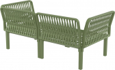 Диван пластиковый двухместный с подушками Siesta Contract Portofino Lounge стеклопластик, полипропилен, полиэстер зеленый, бежевый Фото 11