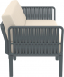 Диван пластиковый двухместный с подушками Siesta Contract Portofino Lounge стеклопластик, полипропилен, полиэстер темно-серый, бежевый Фото 5
