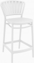Стул пластиковый полубарный Siesta Contract Portofino стеклопластик, полипропилен белый Фото 1