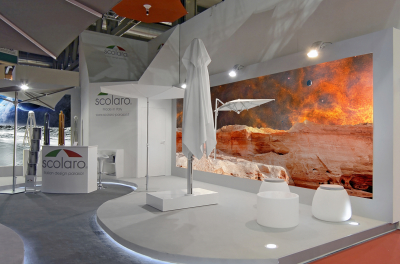 Зонт профессиональный 3х4 м Scolaro Astro Titanium алюминий, акрил титан, слоновая кость Фото 17