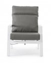 Кресло металлическое с подушками Garden Relax Kledi алюминий, текстилен, олефин белый, серый Фото 3