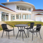 Комплект плетеной мебели Afina T282ANS/Y137C-W53 Brown 3Pcs искусственный ротанг, сталь коричневый Фото 1