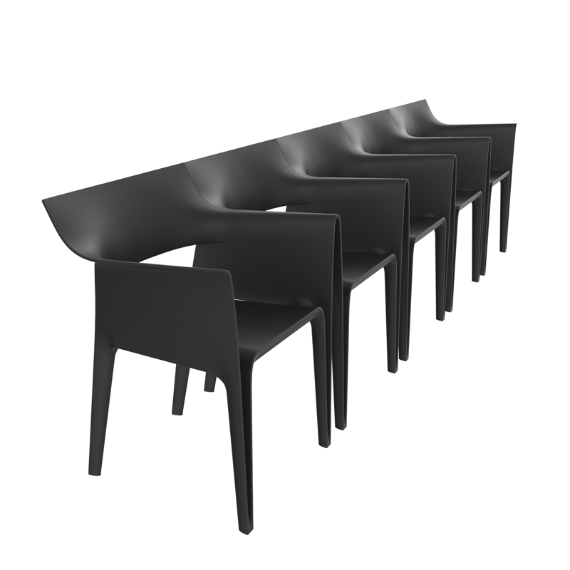 Кресло пластиковое Hidra Basic, черный