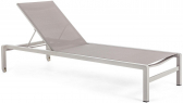 Шезлонг-лежак металлический Garden Relax Konnor алюминий, текстилен бежевый Фото 1
