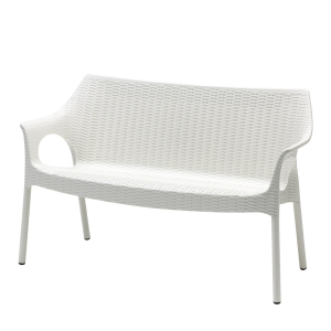 Диван пластиковый плетеный SCAB GIARDINO Olimpo Sofa алюминий, полипропилен лен Фото 3