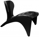 Лаунж-стул пластиковый SLIDE Isetta Lacquered полиуретан матовый черный Фото 4