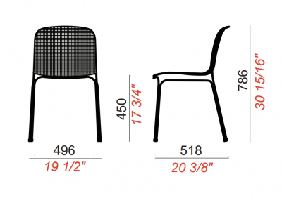 Стул металлический Colos Villa 1 нержавеющая сталь Фото 2