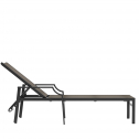 Шезлонг-лежак металлический JANUS et Cie Fiore алюминий, поливинил черный, тортора Фото 4