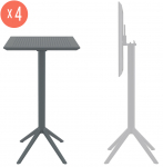 Комплект пластиковых барных складных столов Sky Folding Bar Table 60 Set 4