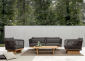 Кресло плетеное с подушками Garden Relax Xylia тик, роуп, sunbrella натуральный, серый Фото 8