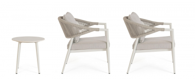 Комплект металлической лаунж мебели Garden Relax Millor алюминий, роуп, полиэстер бежевый Фото 6