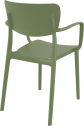 Кресло пластиковое Siesta Contract Lisa стеклопластик оливковый Фото 8