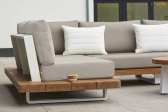 Комплект металлической мебели Life Outdoor Living Fitz Roy Teak Lounge алюминий, тик, ткань белый, тик, хаки Фото 6