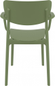 Кресло пластиковое Siesta Contract Lisa стеклопластик оливковый Фото 7