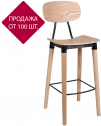 Стул деревянный барный Fenny Day 658A сталь, фанера дуба, ясень черный, бежевый Фото 1