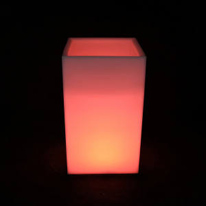 Кашпо пластиковое светящееся LED Vertical полиэтилен белый Фото 4