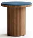 Столик деревянный кофейный Atmosphera Frisbee тик, керамогранит Фото 3