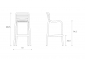 Комплект пластиковых барных стульев Nardi Doga Stool Set 2 стеклопластик антрацит Фото 2