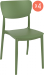 Комплект пластиковых стульев Monna Set 4