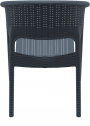 Кресло пластиковое плетеное Siesta Contract Panama стеклопластик антрацит Фото 12