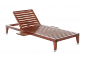 Лежак деревянный с матрасом Unopiu C’est La Vie красное дерево, акрил Фото 5