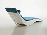 Лежак плетеный с матрасом DFN Panarea алюминий, искусственный ротанг, ткань Фото 3