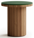 Столик деревянный кофейный Atmosphera Frisbee тик, керамогранит Фото 1
