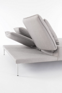 Лежак двухместный мягкий Garden Relax Viper алюминий, олефин белый, серый Фото 5