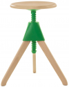 Табурет полубарный деревянный Magis Jerry массив бука, полипропилен, стекловолокно натуральный, зеленый Фото 1