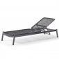 Лежак плетеный с матрасом Grattoni Atol алюминий, роуп, олефин антрацит, темно-серый, серый Фото 7
